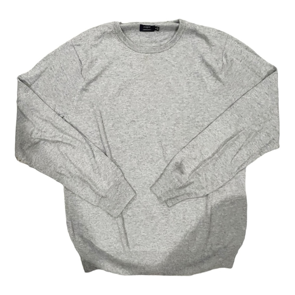 J.Crew Factory cotton crewneck sweater, men’s heather gray